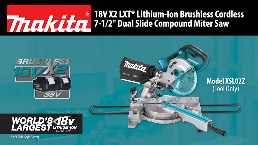 Makita XSL02Z 18V X2 LXT Lithium-Ion Brushless Cordless 7-1/2