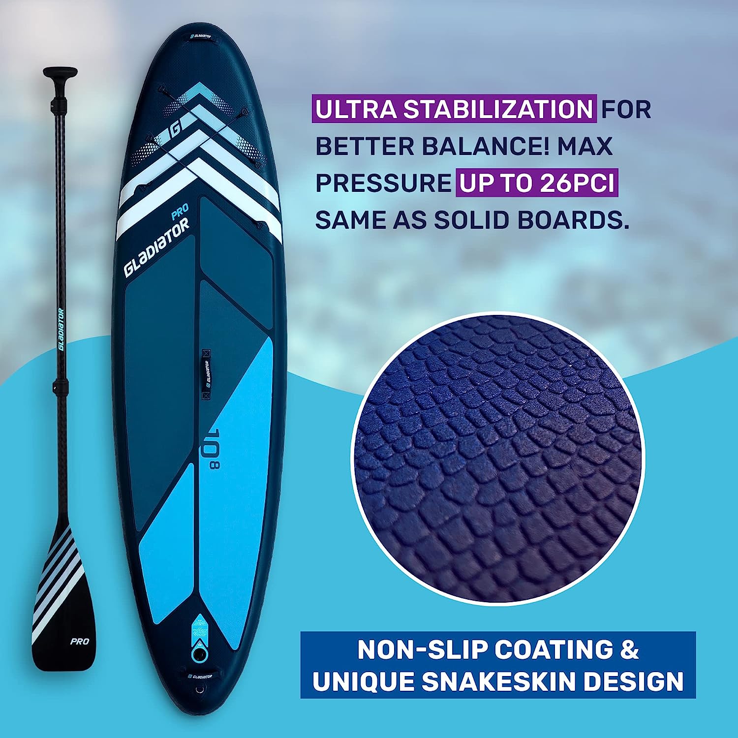 Gladiator Pro 10.4，10.8 Inflatable Paddle Board Package - 2022 EX-DISPLAY