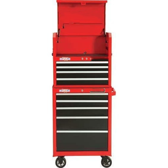 CRAFTSMAN tool cabinet with tool box, 26 inches, 9 drawers, combination with drawer liner roll and sleeve organizer