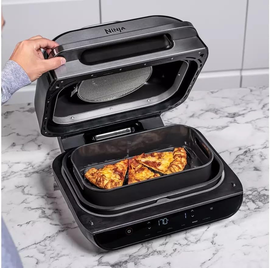 Ninja Foodi MAX Health Grill and Air Fryer [AG551UK], 3.8 L, Grey/Silver