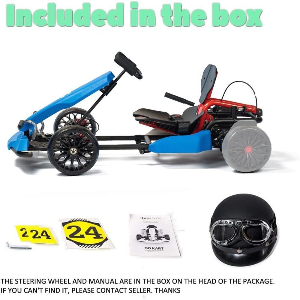 HYPER GOGO Drift GoKart Kit-Hoverboard Attachment,Outdoor Race Pedal Go Cart Car for Kids and Adults
