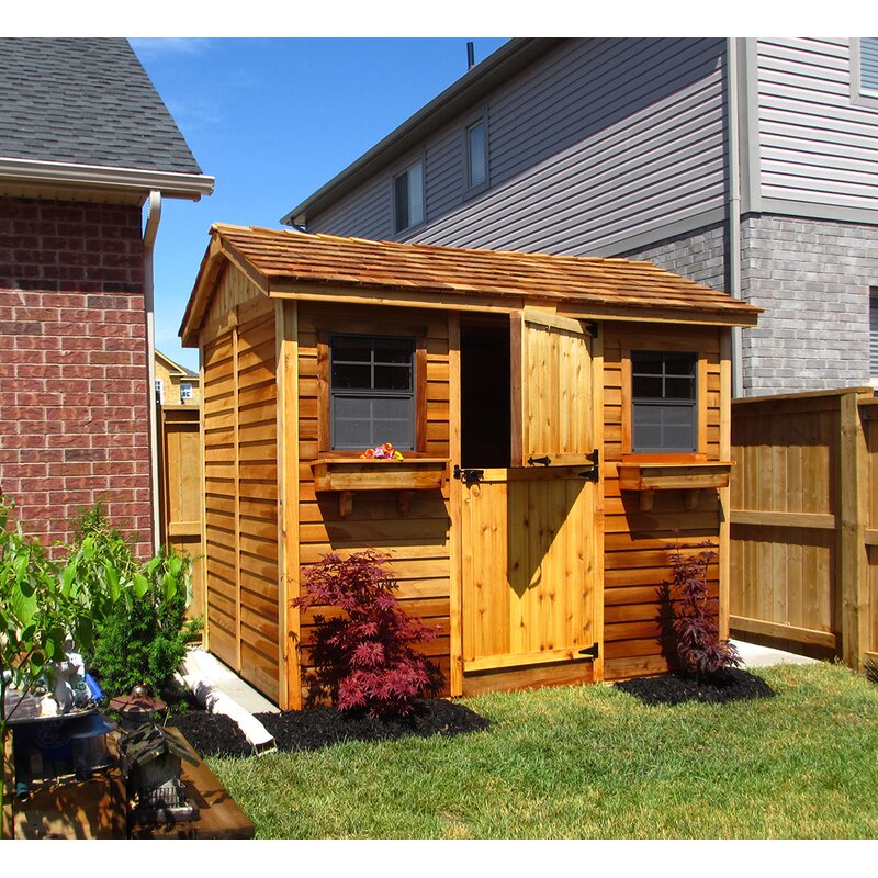 9 ft. W x 6 ft. D Solid Wood Storage Shed
