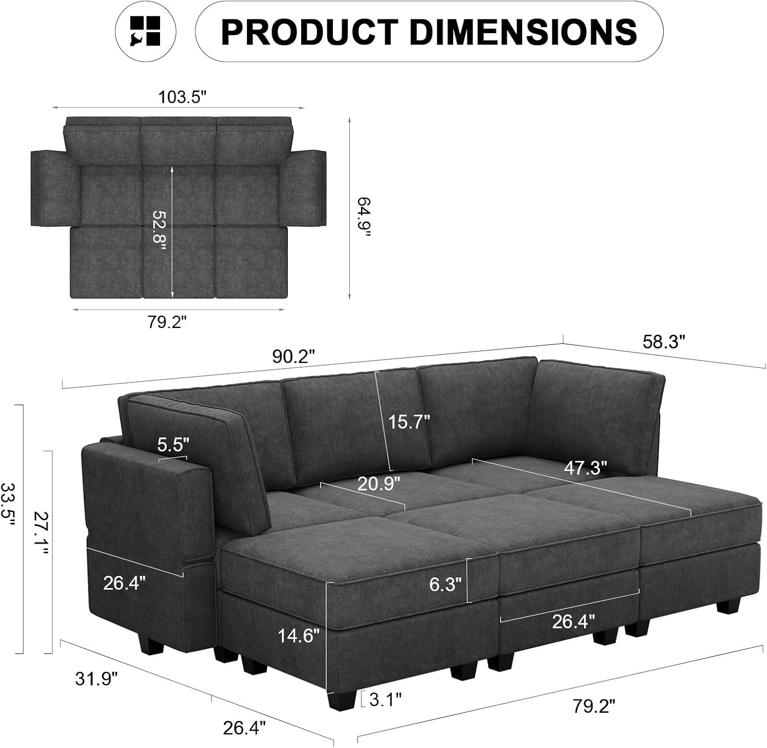 Belffin Modular Sectional Sofa